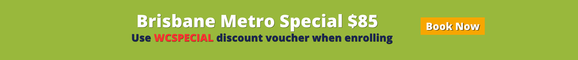 white card course discount banner